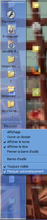 masquer barre des tches