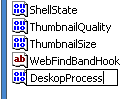 Valeur DWORD DeskopProcess